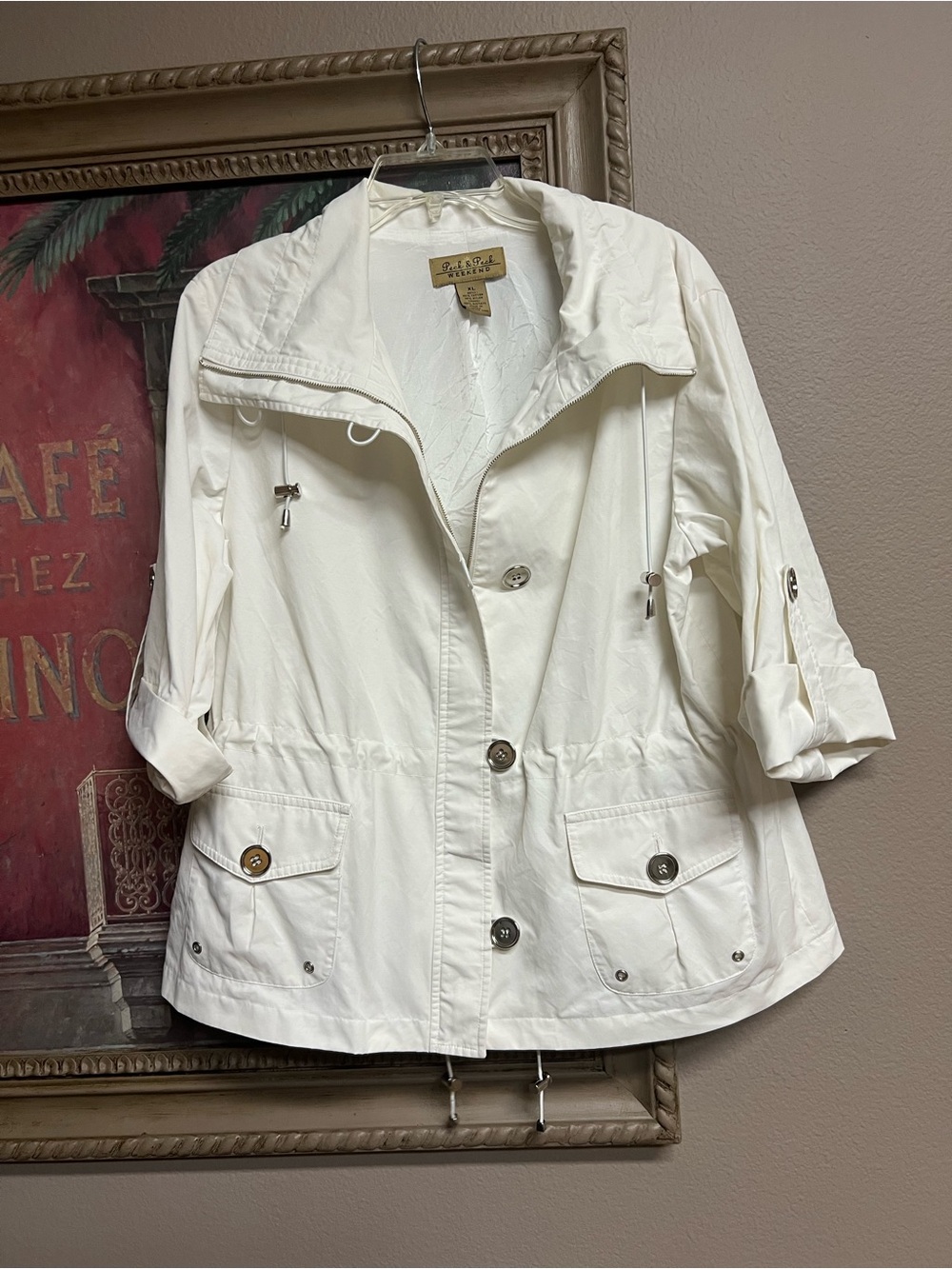 Peck & Peck Weekend Cream Utility Jacket
